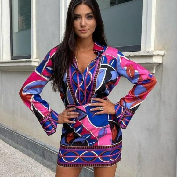 BLOGGER'S FAVE! ZARA PRINTED MINI SKIRT NWT - Picture 3 of 16